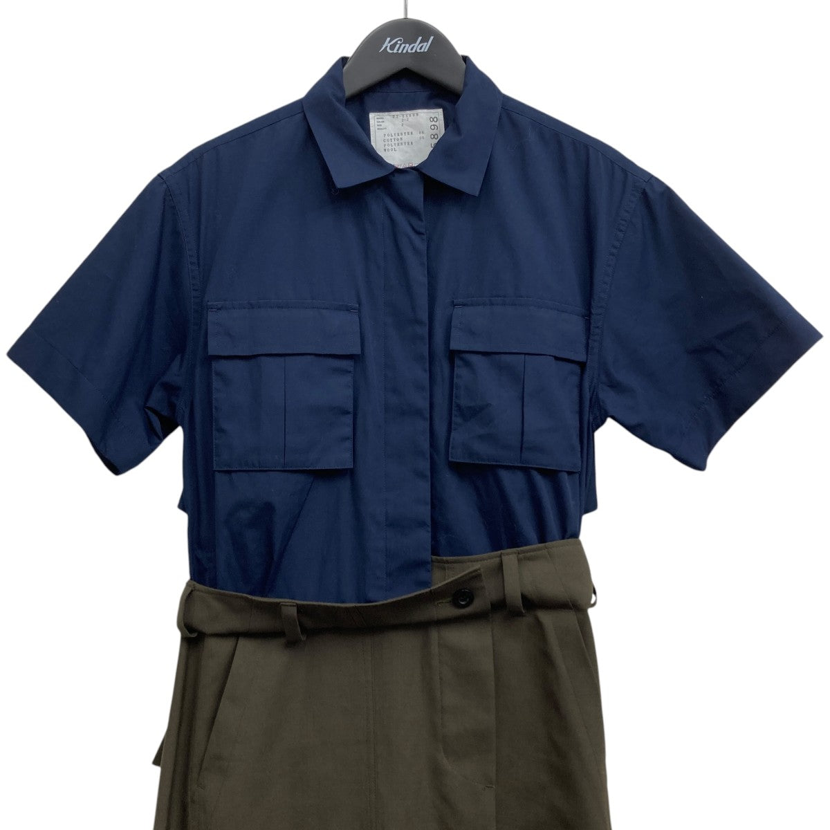 【タグ付き】sacai Suiting Mix Dress sacai - sacai】 Suiting Mix Dress サカイ ドレス 2022ssの通販
