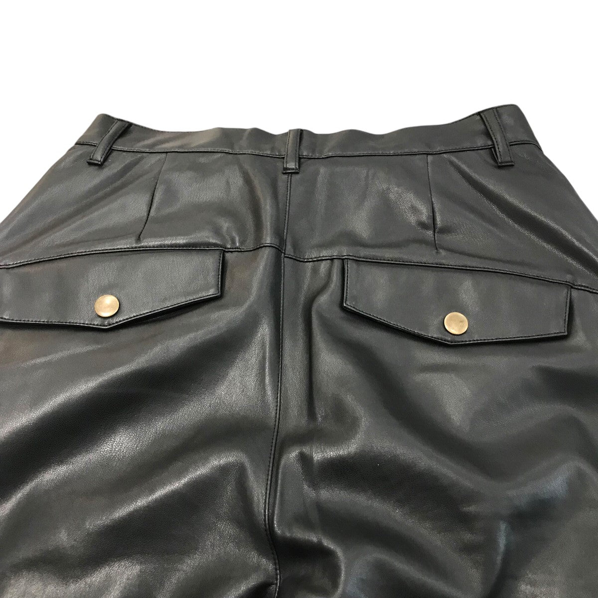 seyto(セイト) 「Vintage Like Leather Flare Pants」フェイク