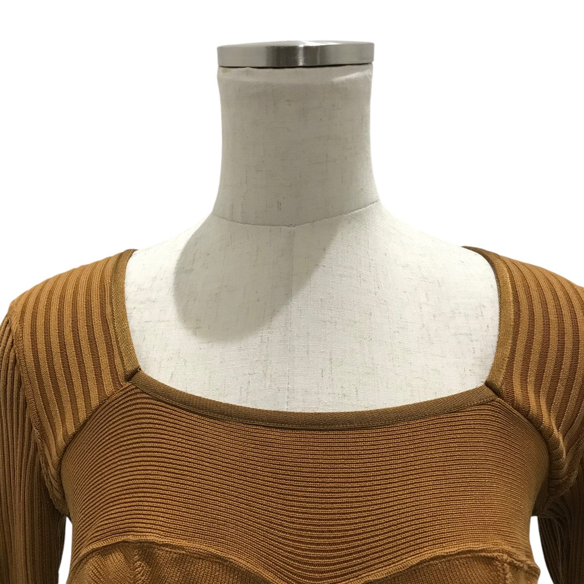 フェティコ FETICO Ribbed Bustier Top リブニット FTC212-0701 キャメル サイズ：1 FETICO(フェティコ) Ribbed Bustier TopリブニットFTC212-0701