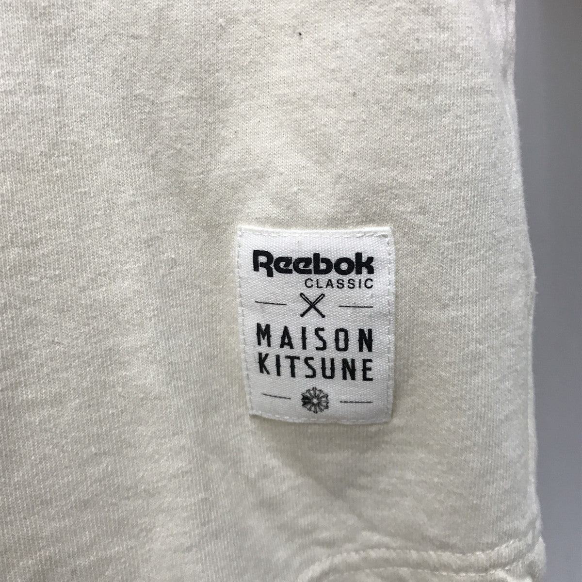 MAISON KITSUNE×REEBOK ラグランTシャツ オレンジ×ホワイト