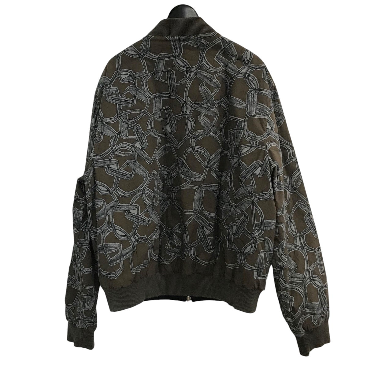 HERMES(エルメス) 23AW総柄リバーシブルジャケット ブラウン