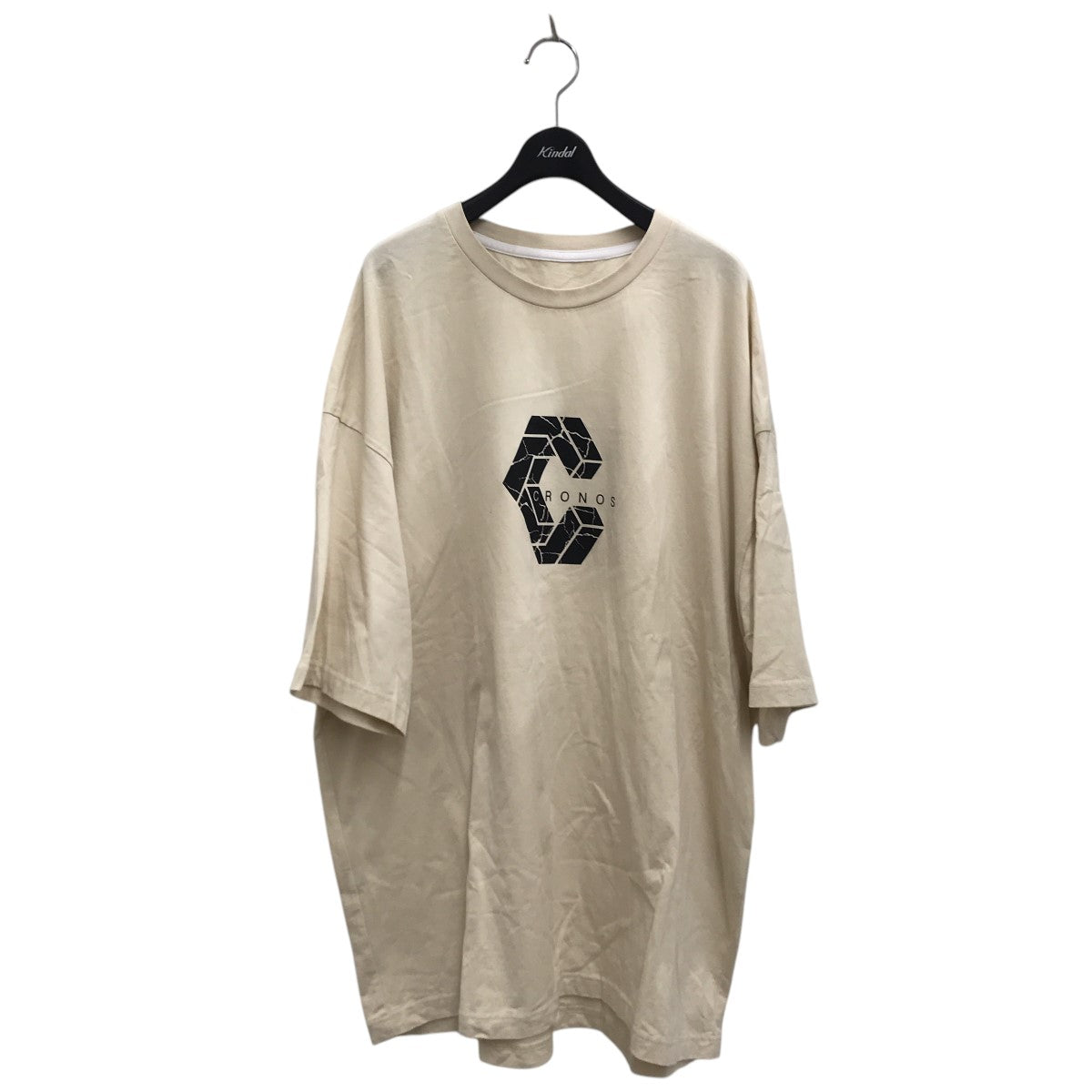 CRONOS WORLD GRAPHIC OVERSIZE T-SHIRTS【BLACK×WHITE