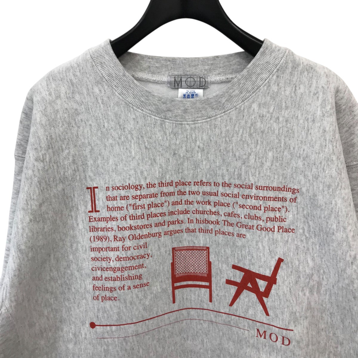 museum of daily MOD(ミュージアムオブデイリー) プリントスウェット 