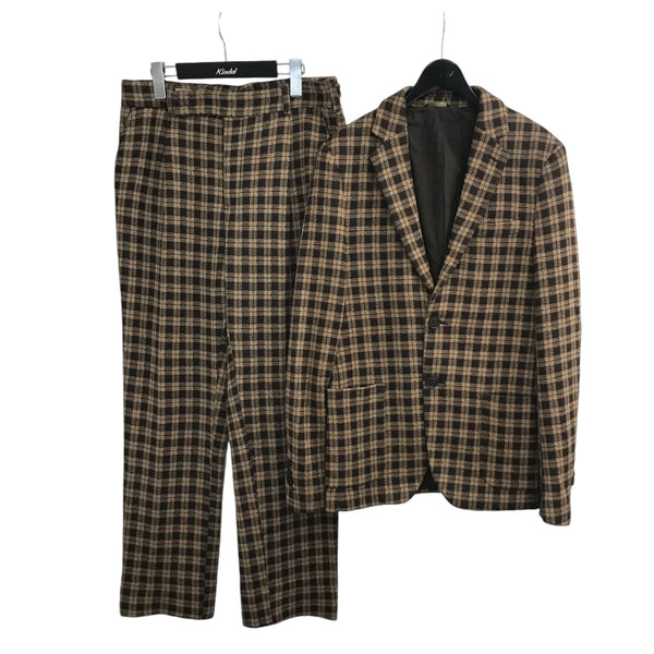 FENDI(フェンディ) チェック柄セットアップ ベージュ×ブラウン サイズ