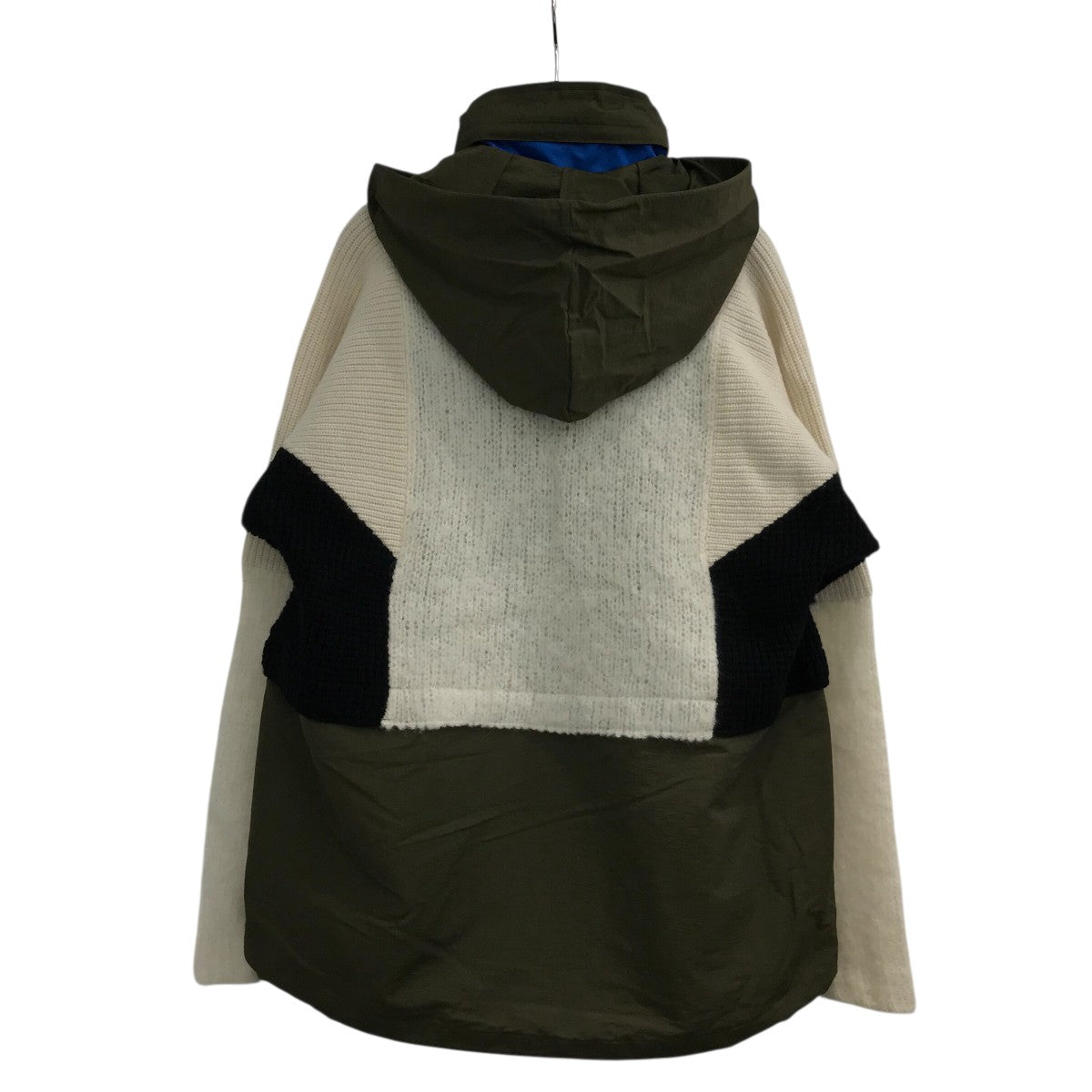 sacai ウールニットジャケット sacai サカイ ウールメルトン ニットドッキング ライダース