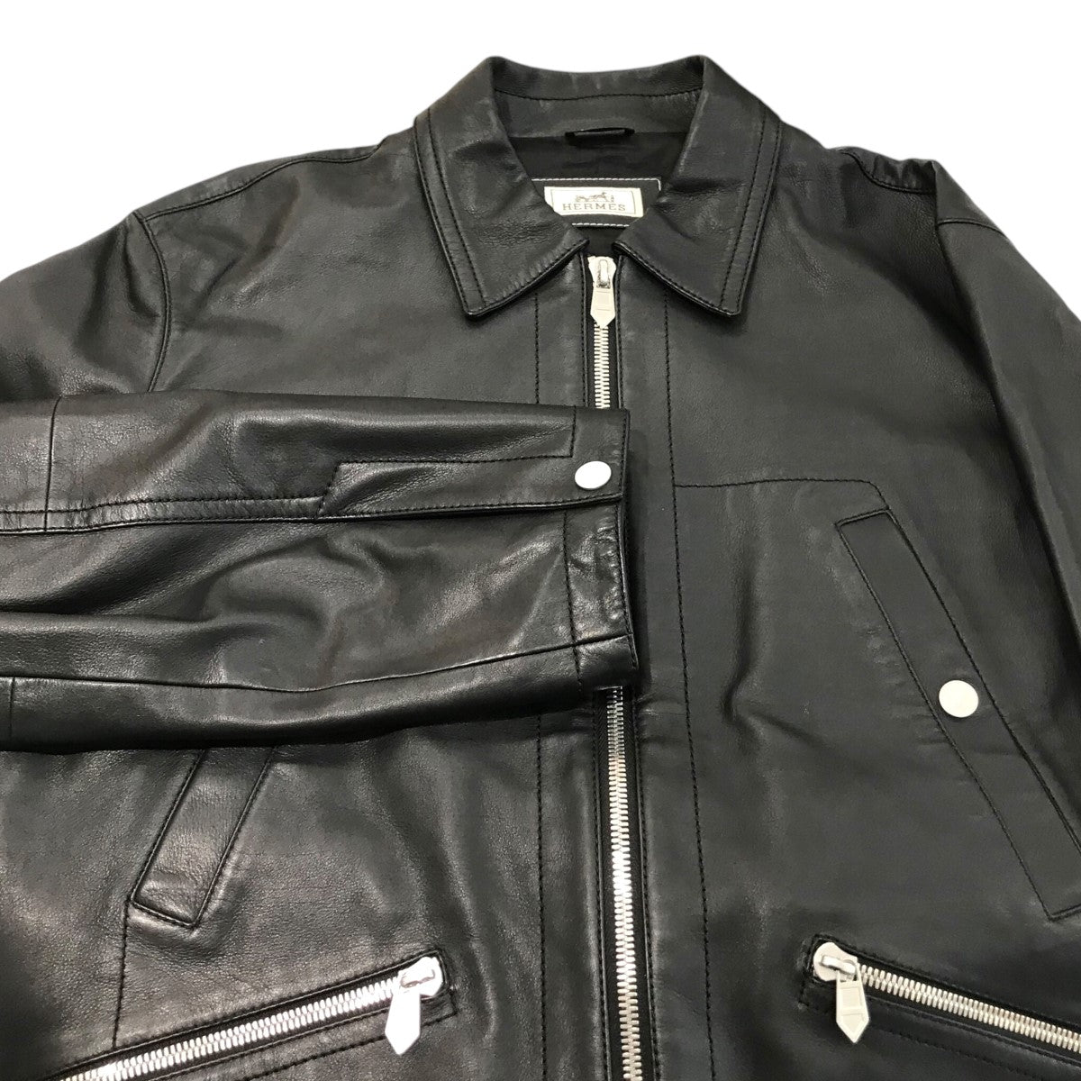 HERMES 古着・中古 エルメスの23AW レザージャケット 32 5000です。