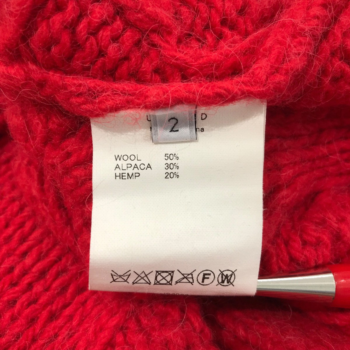 UNUSED(アンユーズド) 「Hand knit sweater」ハンドニット