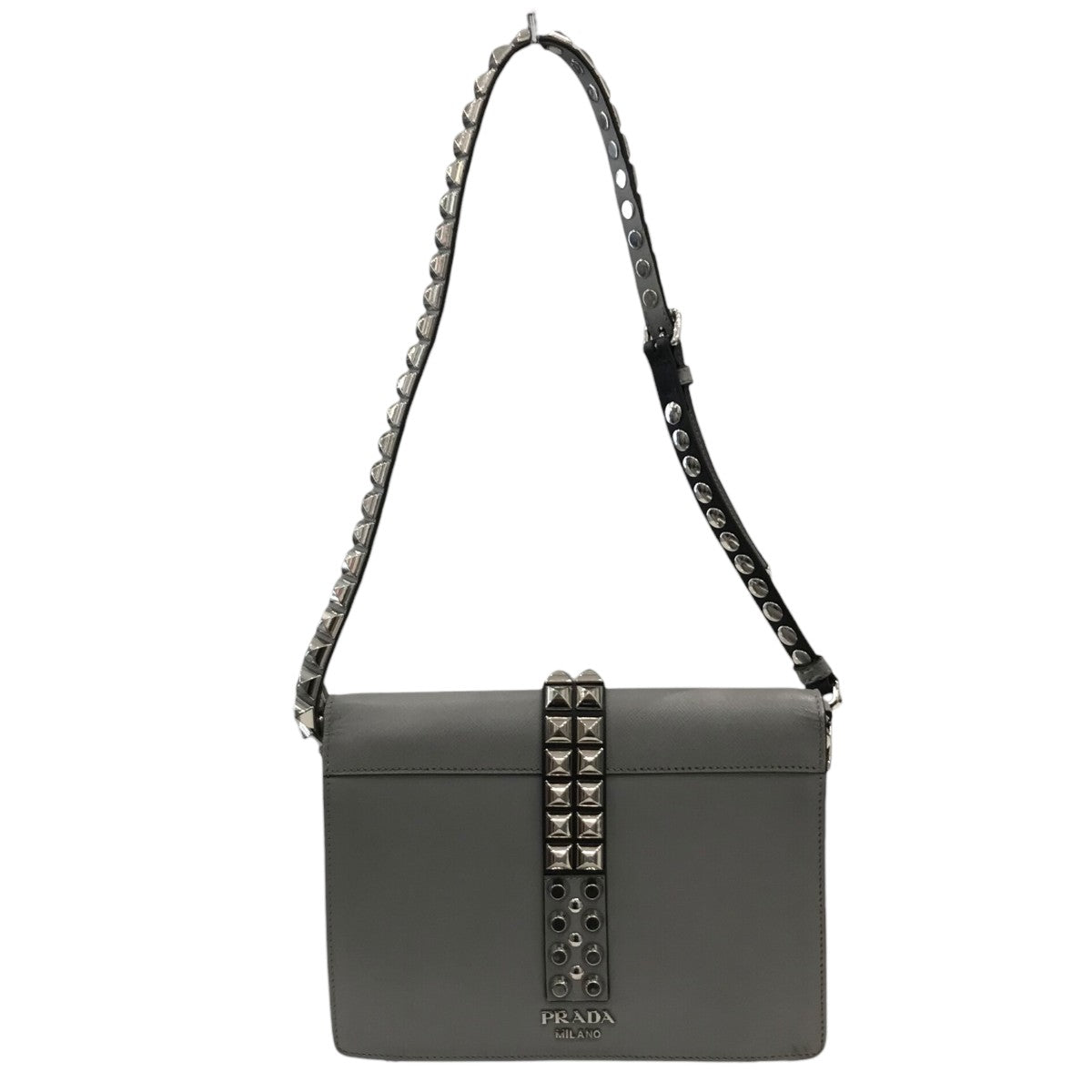 PRADA(プラダ) 「ELEKTRA エレクトラ」スタッズレザーショルダーバッグ