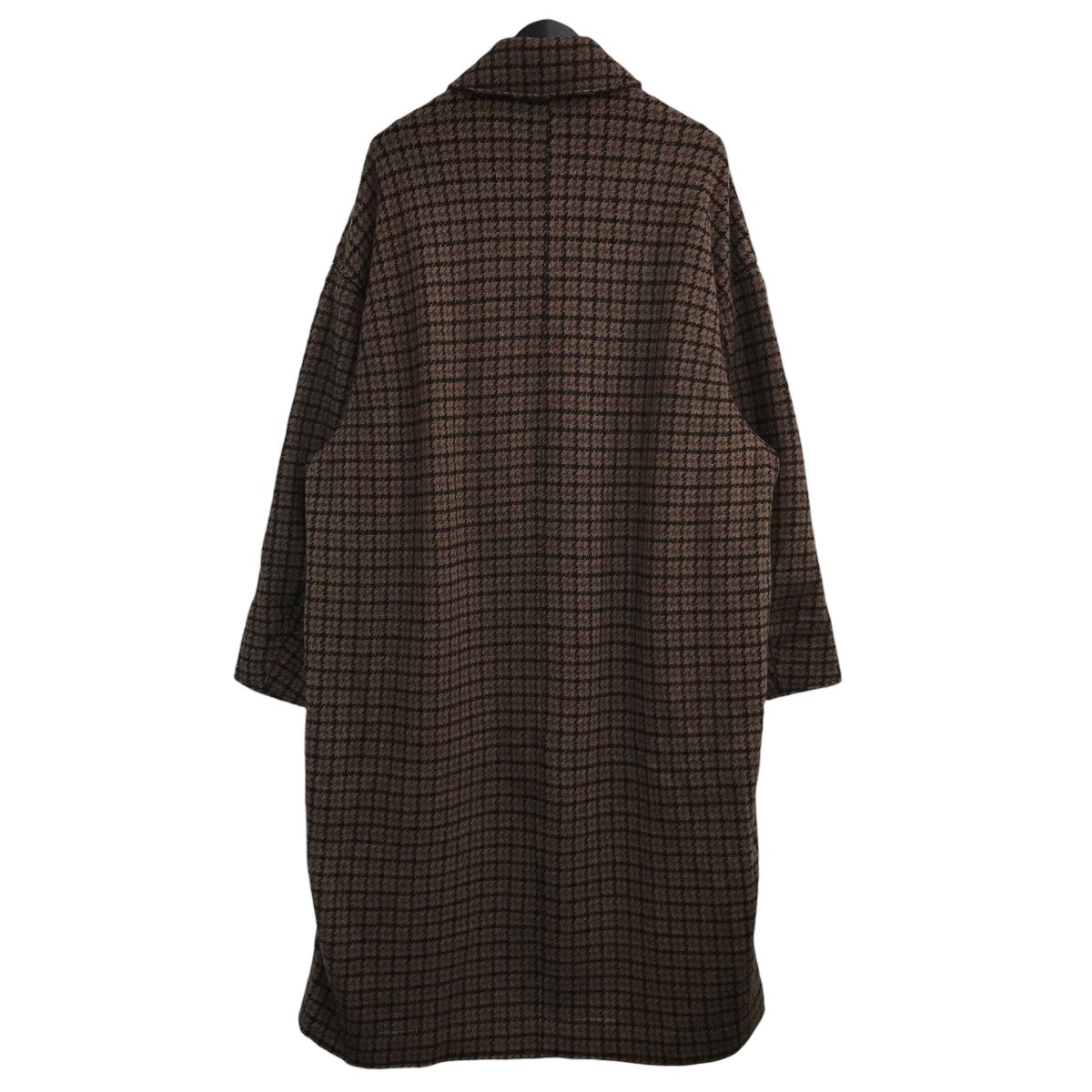 YOKE(ヨーク) 「DOUBLE JQUARD KNIT BALCOLLAR COAT」チェック柄バル