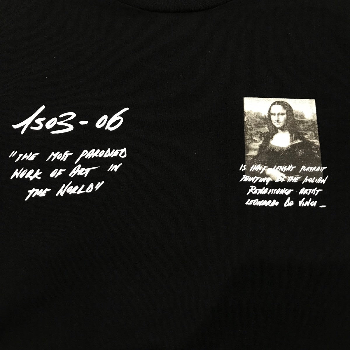 s*8様 Off-Whiteモナリザプリント ブラック ロングスリーブ Tシャツ Off-White Monalisa プリント ロングTシャツ | ブラック