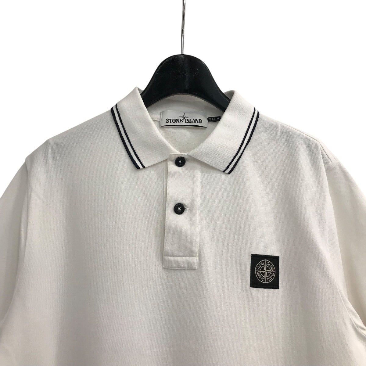 【美品】ストーンアイランド コンパスロゴワッペン 半袖ポロシャツ グレー M ストーンアイランド STONE ISLAND STONE ISLAND Tシャツ