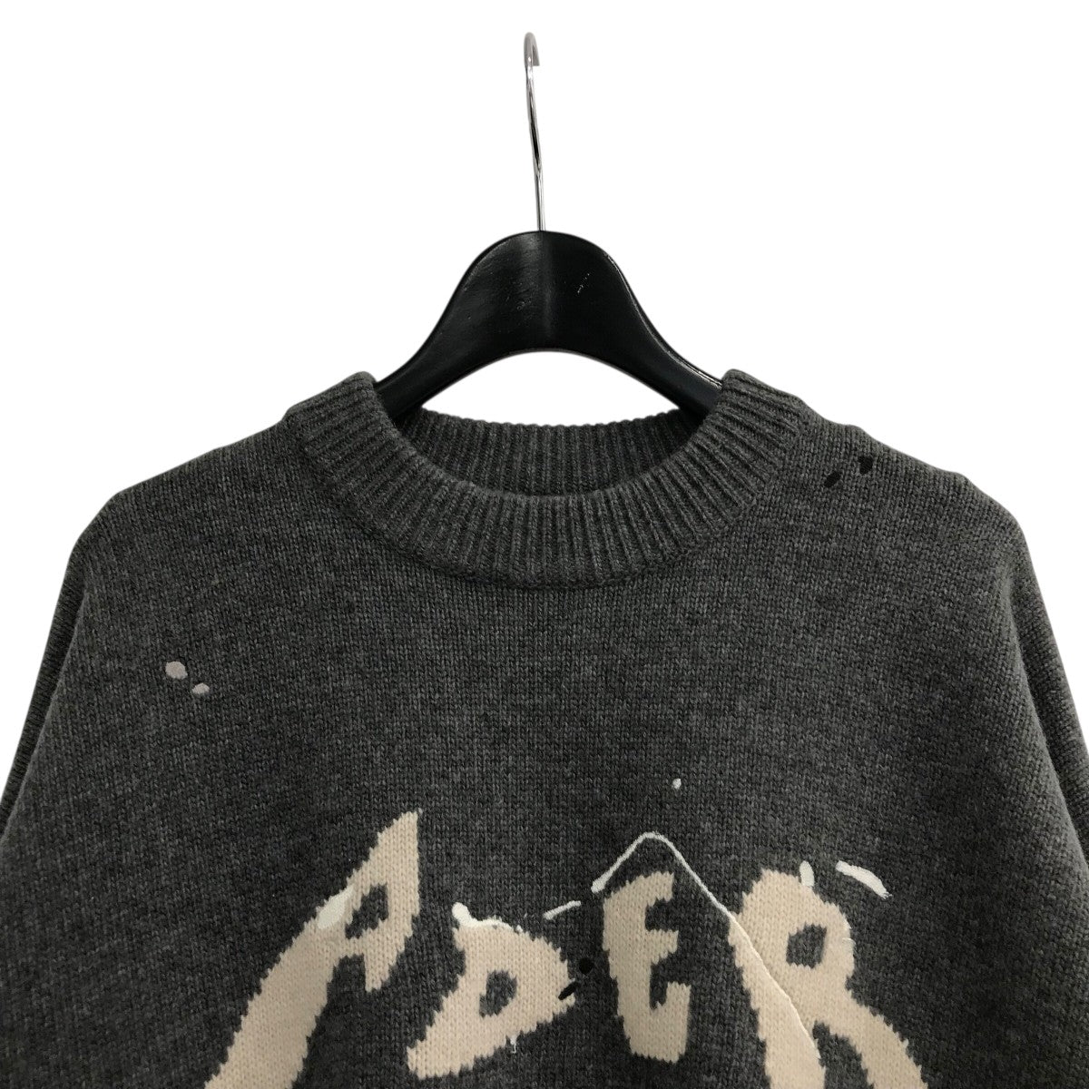 ADER error(アーダーエラー) ロゴモチーフニットBKAFWLK07GR1
