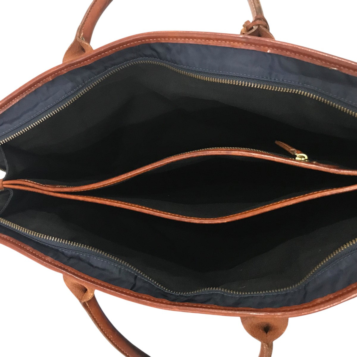 Felisi(フェリージ) レザーナイロンコンビブリーフケース ネイビー