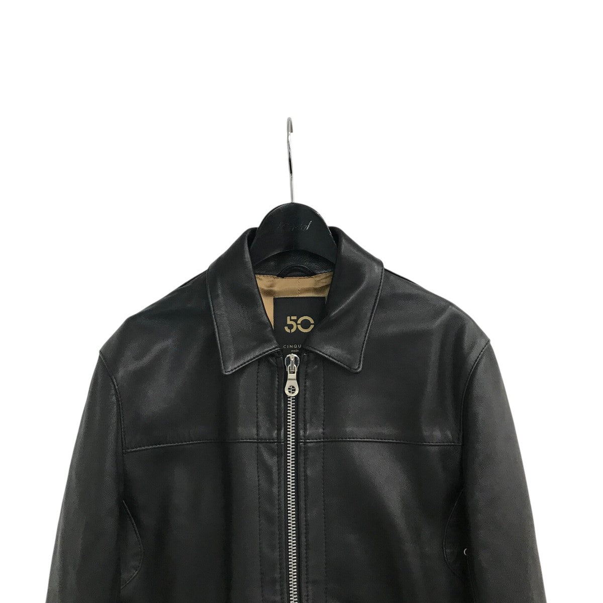 CINQUANTA チンクアンタ ラムナッパレザー 2Bジャケット ブラック CINQUANTA チンクアンタ ラムナッパレザー 2Bジャケット ブラック
