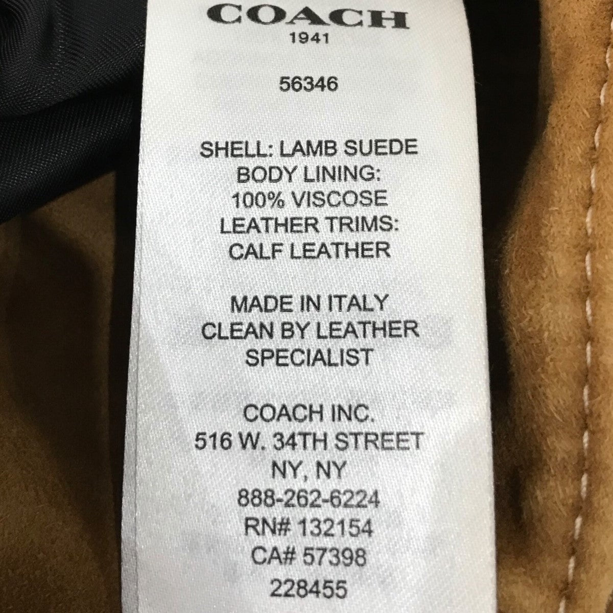 COACH(コーチ) スタッズスウェードライダースジャケット56346 56346
