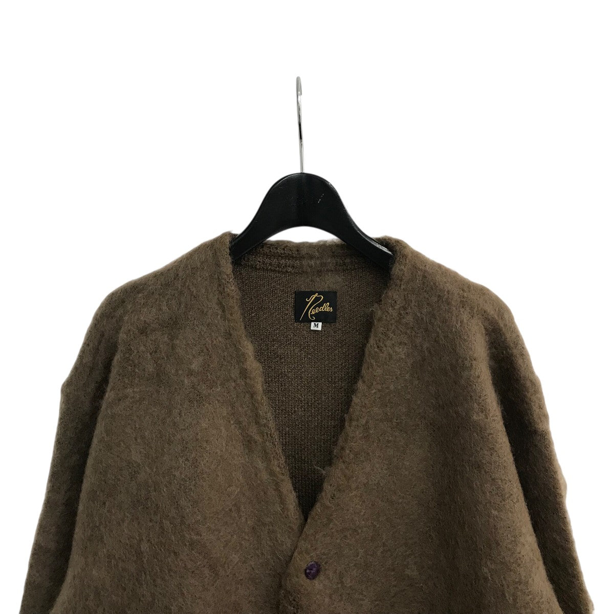 Needles(ニードルズ) 「EP MOHAIR CARDIGAN SOLID」レザーパッチ