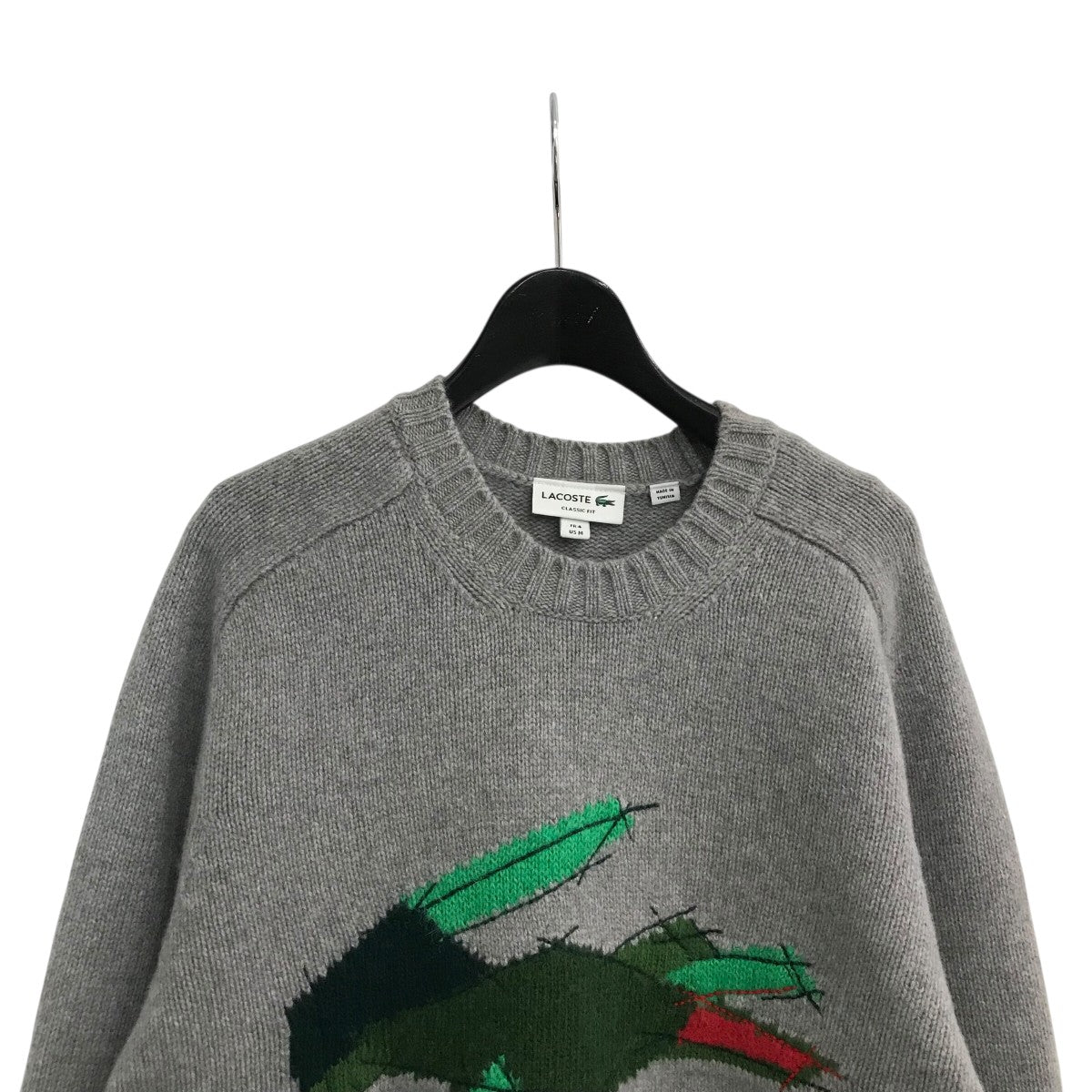 LACOSTE(ラコステ) グラフィカルワニロゴジャカードニット