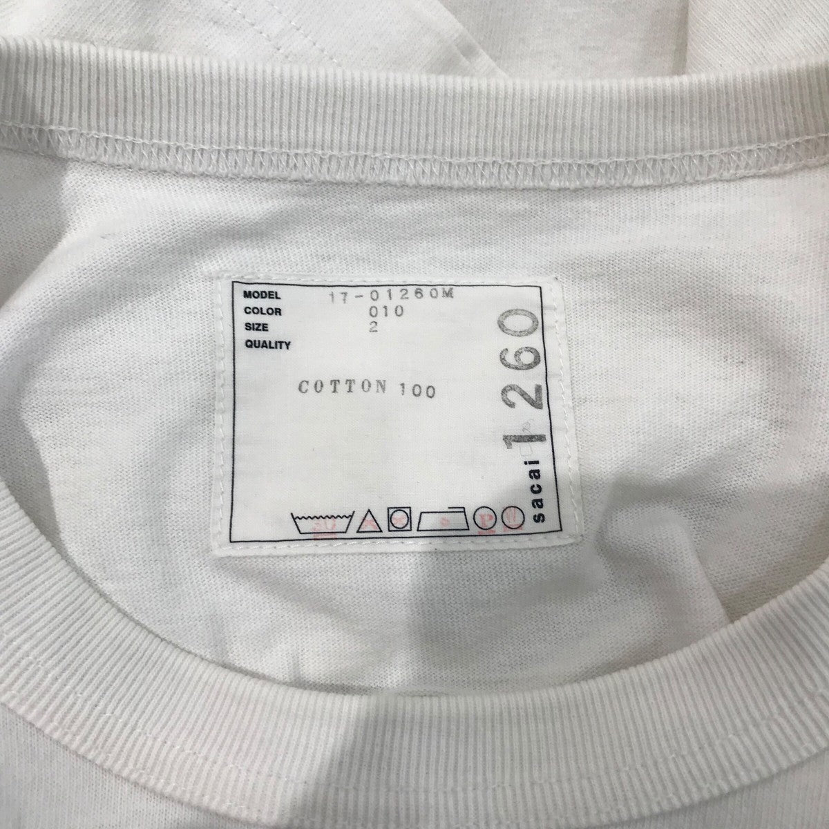 sacai(サカイ) プリントTシャツ17 01260M 17 01260M ホワイト