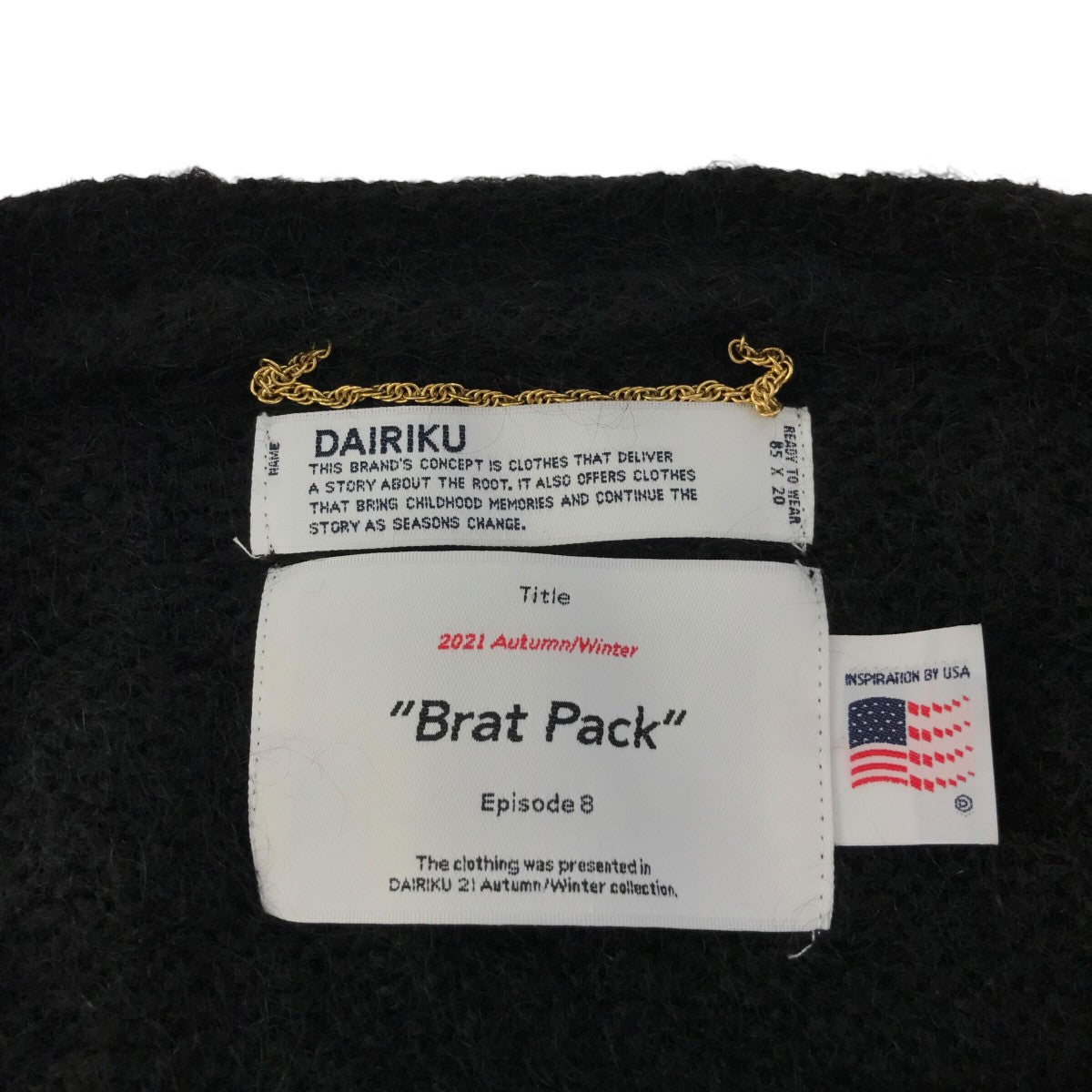 DAIRIKU 21AW モヘアカーディガン　ブラック DAIRIKU(ダイリク) 21AW「Molly Mohair Knit Cardigan」モヘア