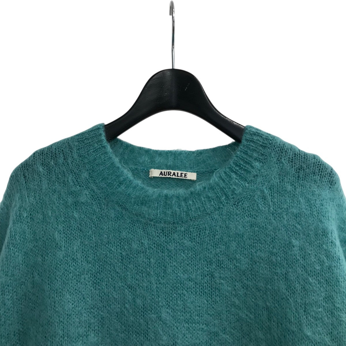 AURALEE オーラリー モヘヤ モヘア クルーネック ニット グリーン 緑 AURALEE(オーラリー)】BRUSHED SUPER KID MOHAIR KNIT P/O
