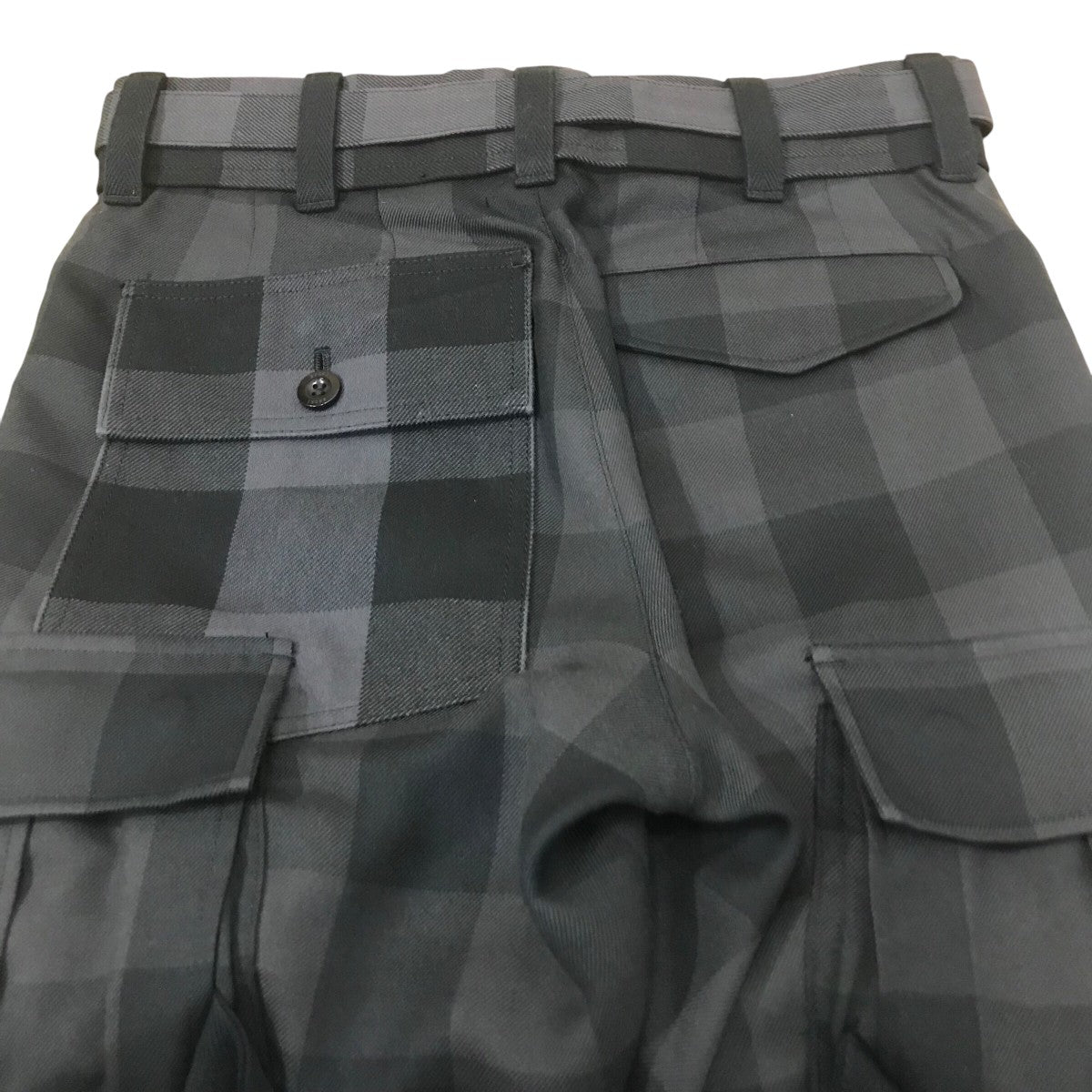 sacai(サカイ) 「Buffalo Check Trousers」チェック柄ベルテッド