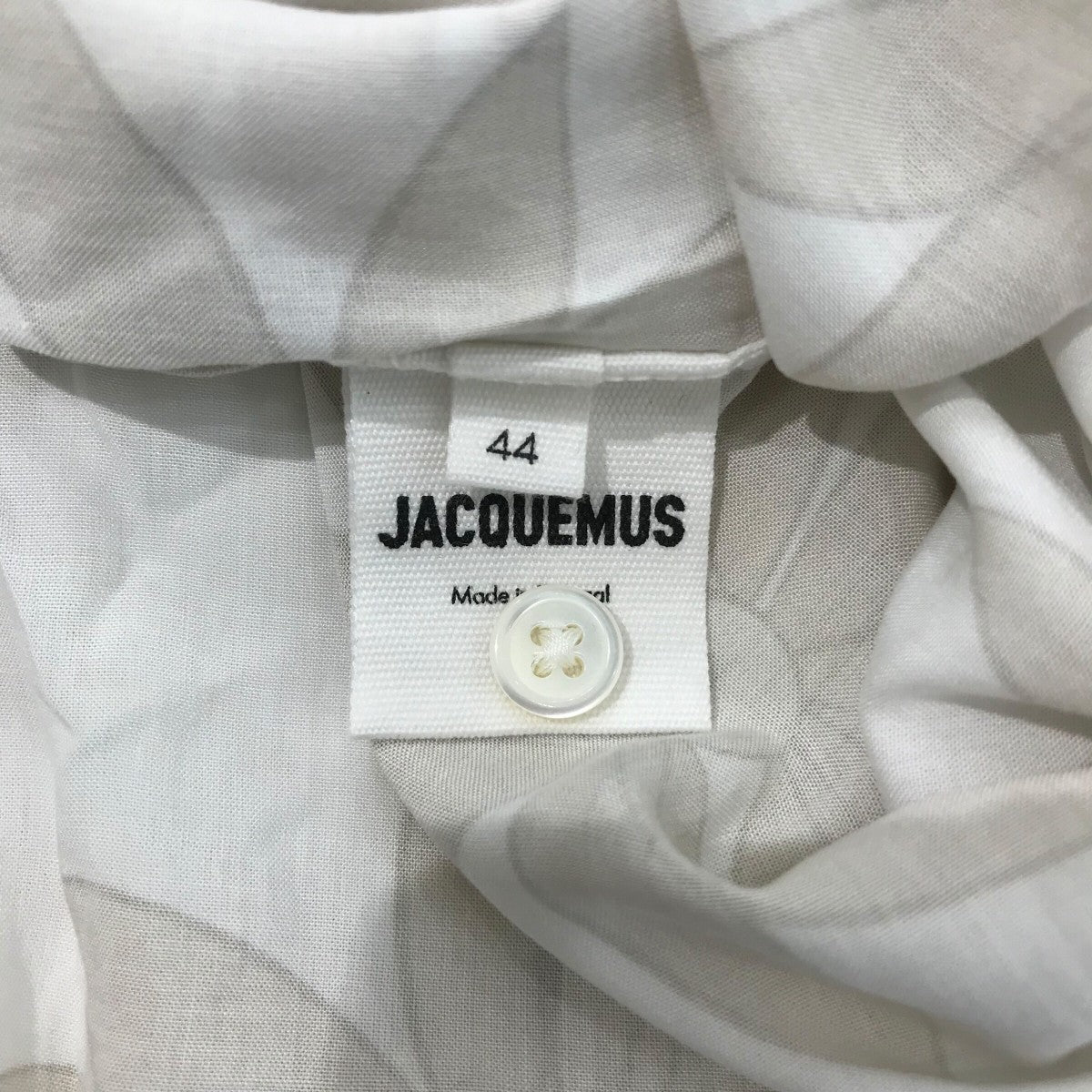 jacquemus パフスリーブ　シャツ　ホワイト Jacquemus logo-patch Shirt | White | FARFETCH