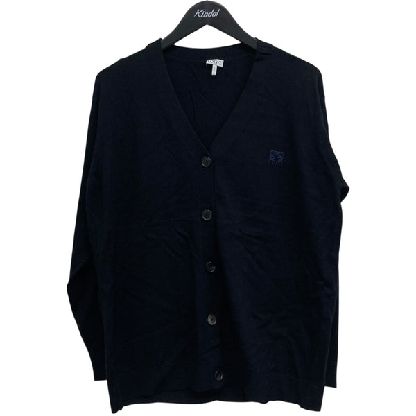 新品未使用 LOEWE アナグラムロゴ カーディガン M ブラック 黒 新品未使用 LOEWE アナグラムロゴ カーディガン M ブラック 黒 中古