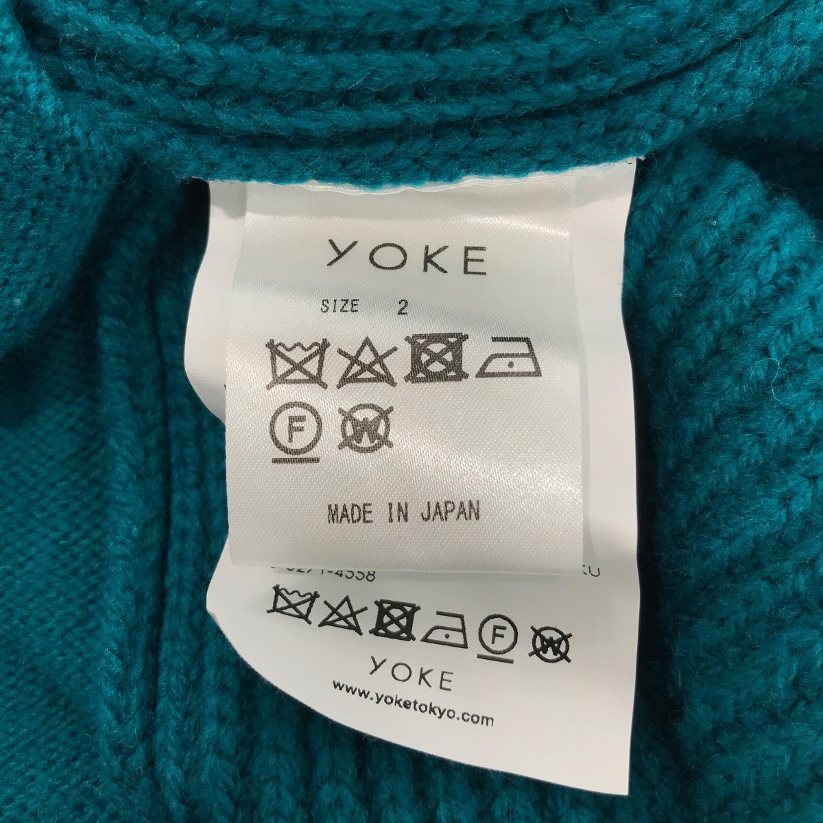 YOKE(ヨーク) 23AW「3 4 FRONT ZIP HIGH NECK RIB SWEATER