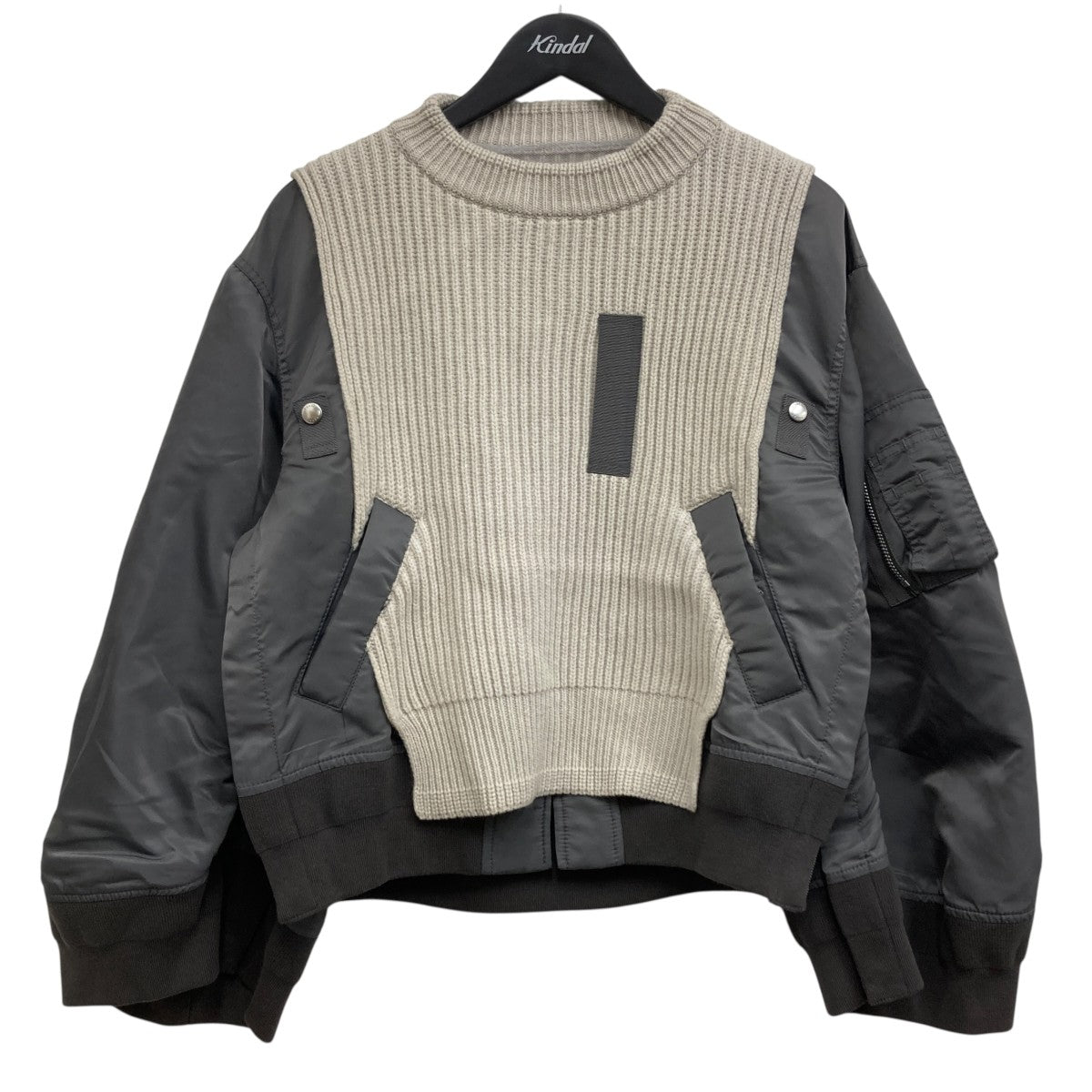 sacai(サカイ) MA-1ドッキングニット 22-06194 グレー サイズ M