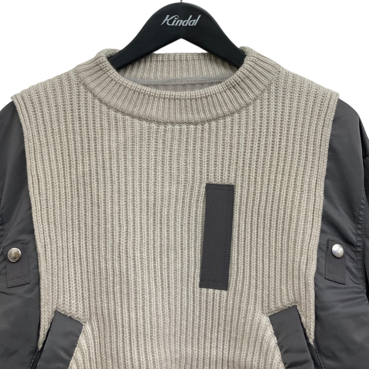 sacai(サカイ) MA-1ドッキングニット 22-06194 グレー サイズ M
