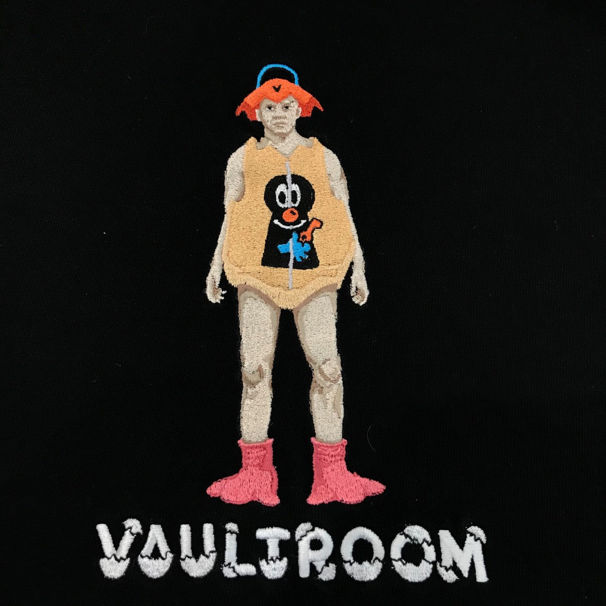 【新品未使用】vaultroom Tシャツ Mサイズ　ボルトルーム vaultroom(ボルトルーム) 刺繍Tシャツ ブラック サイズ M