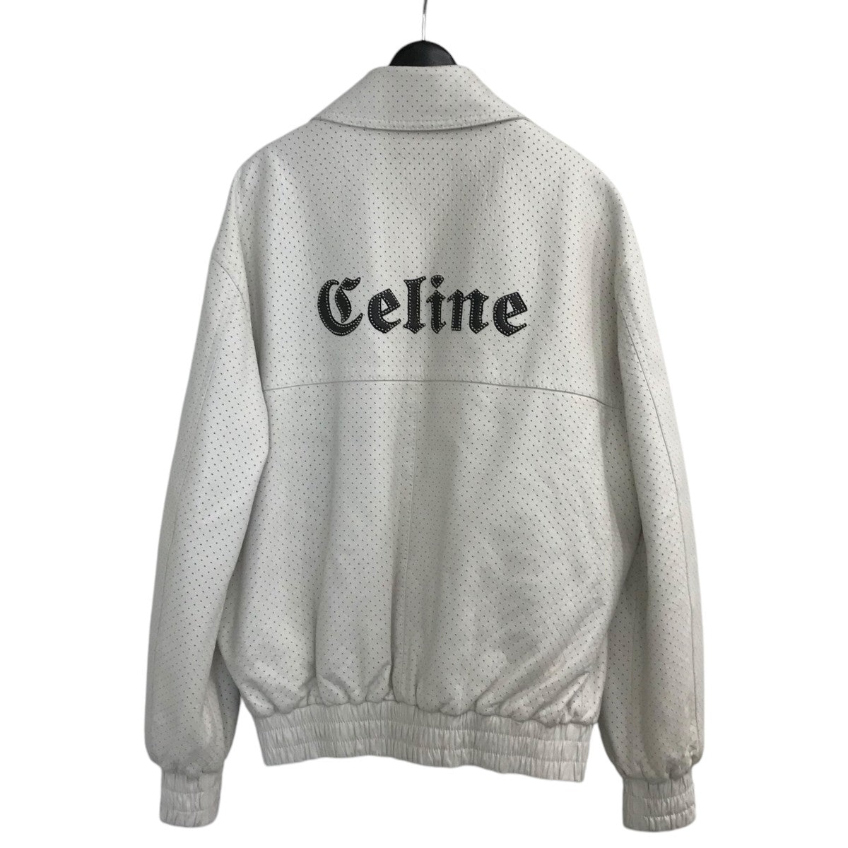CELINE パーフォレイテッド パンチングレザーロゴレザージャケット 古着・中古-2枚目のアイテム画像