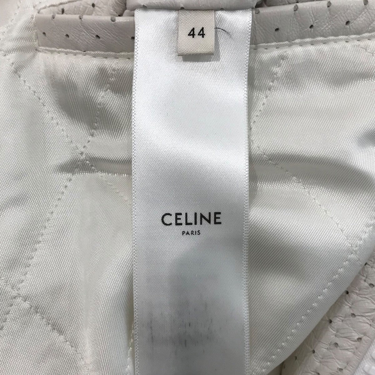 CELINE パーフォレイテッド パンチングレザーロゴレザージャケット 古着・中古-5枚目のアイテム画像