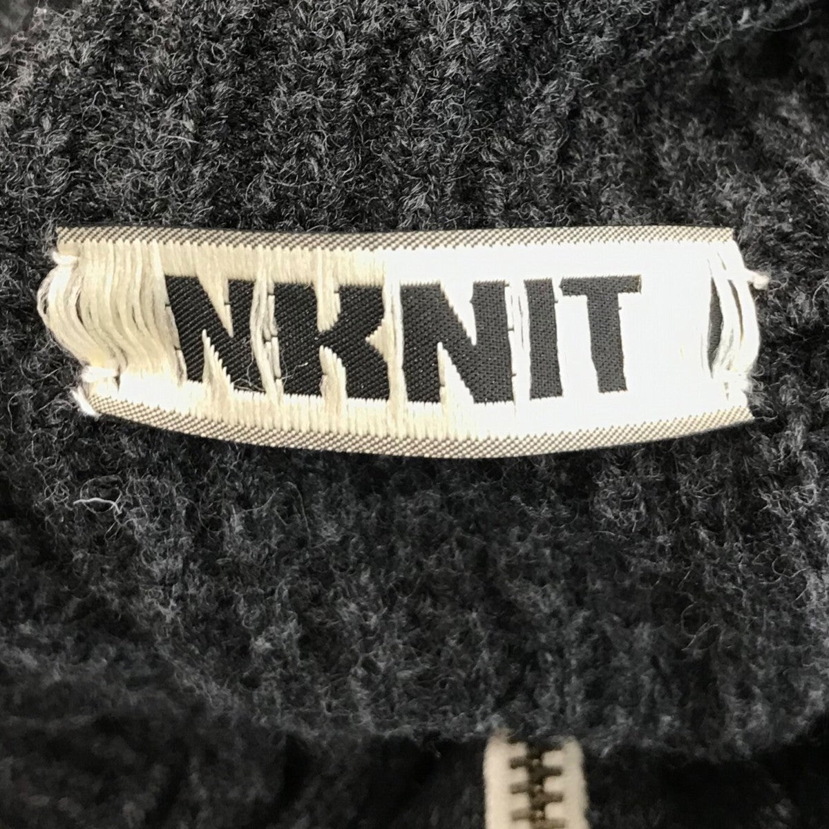 Nknit 24awニット ンニット NKNIT 24AW ジップアップニット 24AWN048 グレー