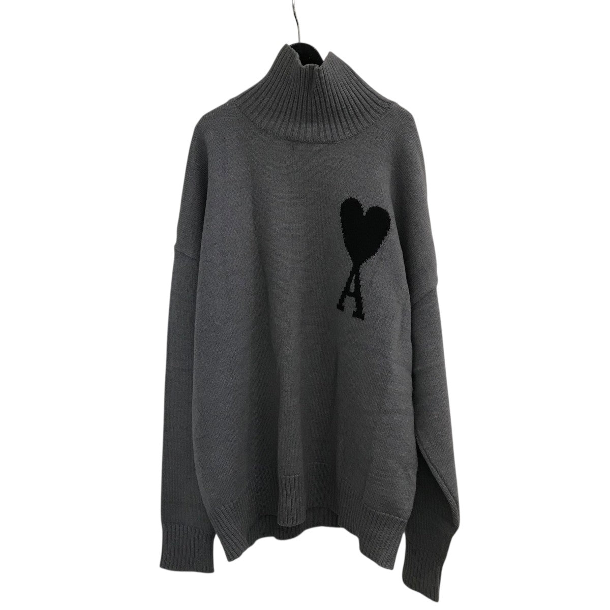 人気✨アミパリス　ハイネック　セーター　ニット　グレー　Mサイズ　羊毛 楽天市場】ami paris アミパリス セーター UKS402.018