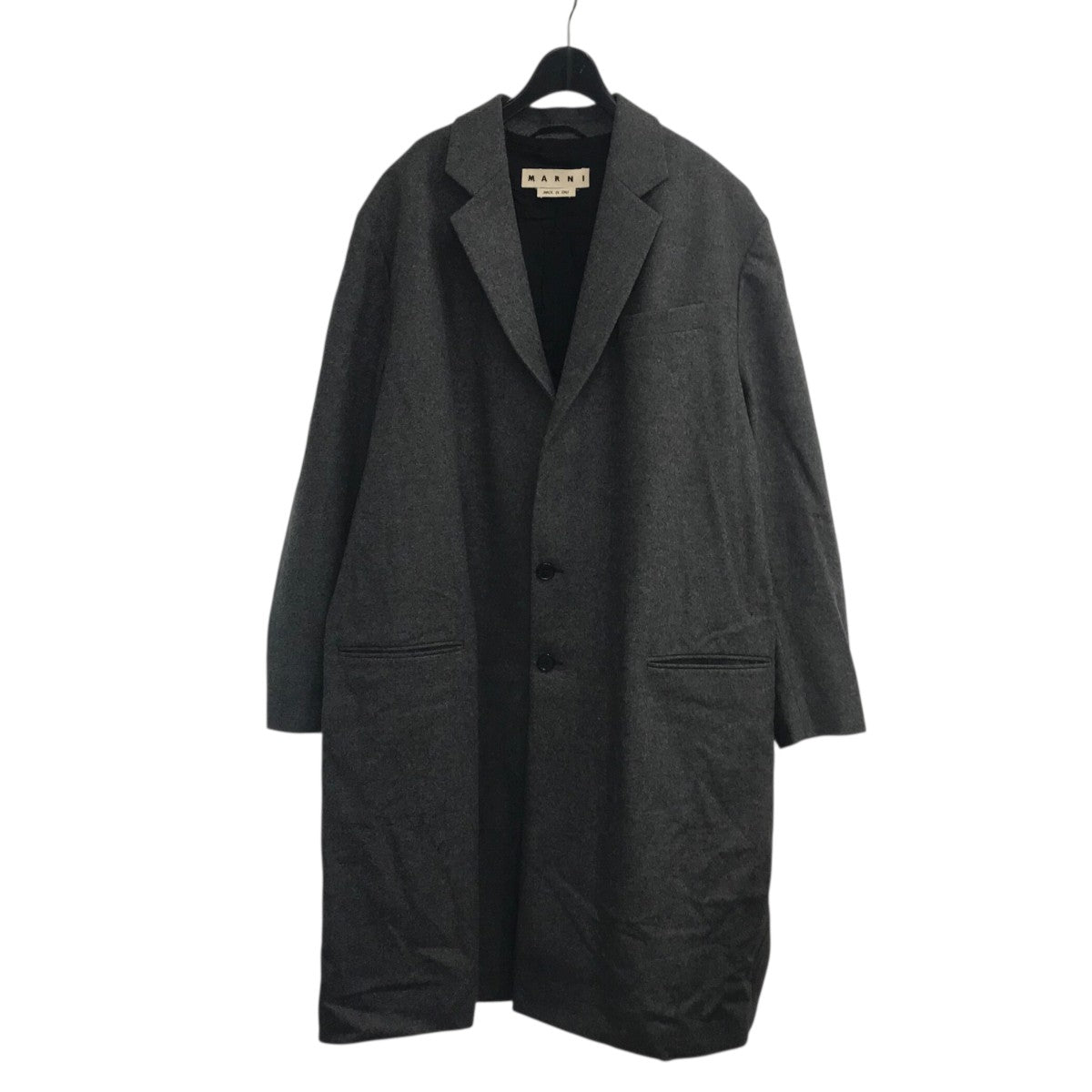 ★【マルニ】MARNI ブラック ロングコート ナイロンコート L MARNI マルニ マルニジャパンタグ 19AW TUMU0040A0 Chester Long