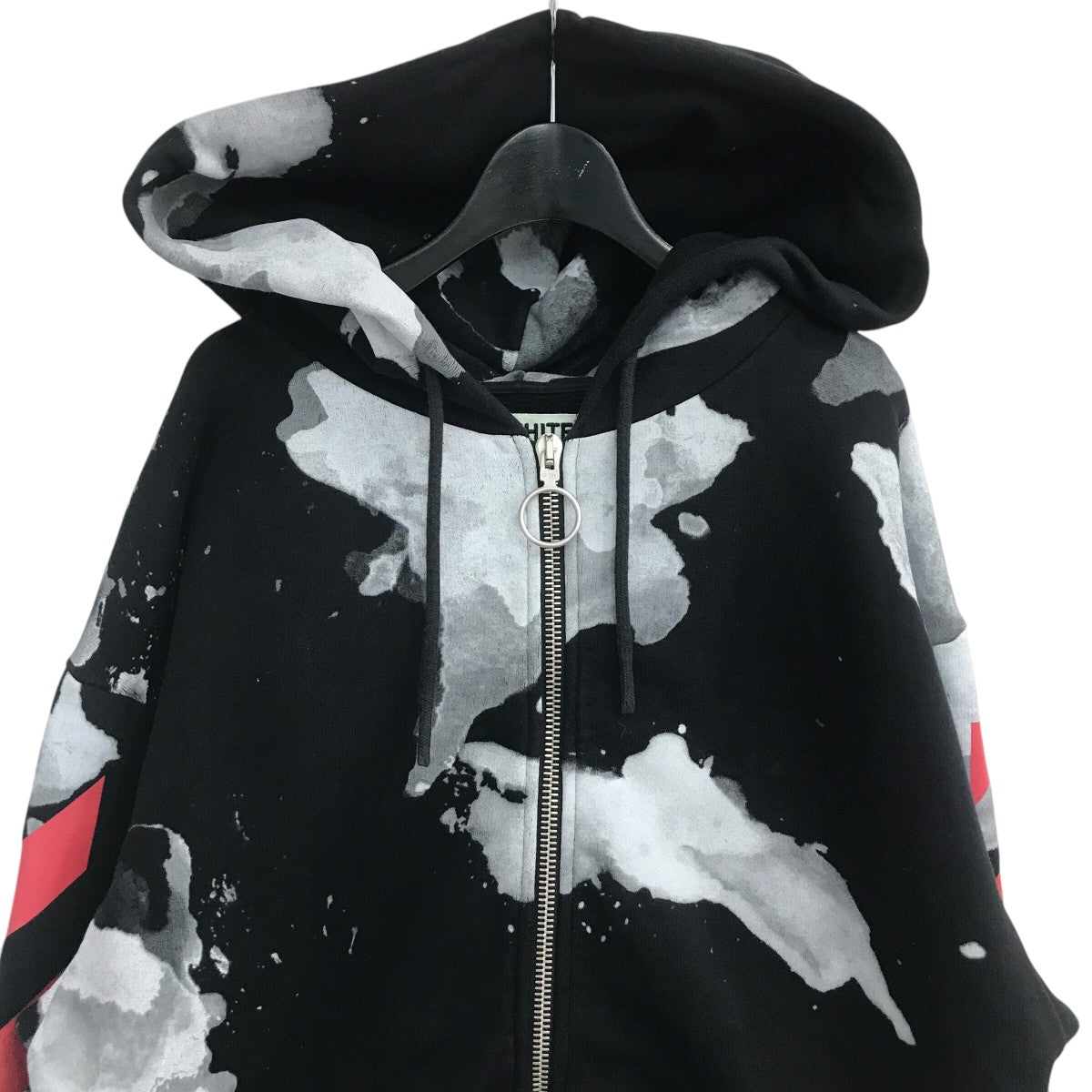 【Off White】 ペイント スクリプト OTH パーカー OFFWHITE(オフホワイト) リキッドペイントジップアップパーカー