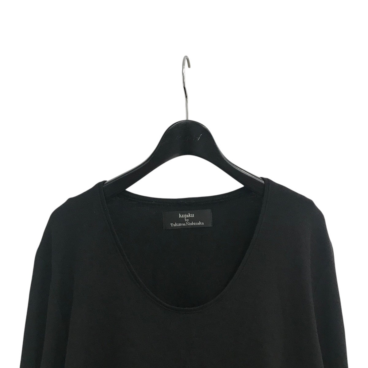 KujaKu カットソー　長袖 kujaku(クジャク) ニットロングスリーブTシャツ ブラック｜【公式