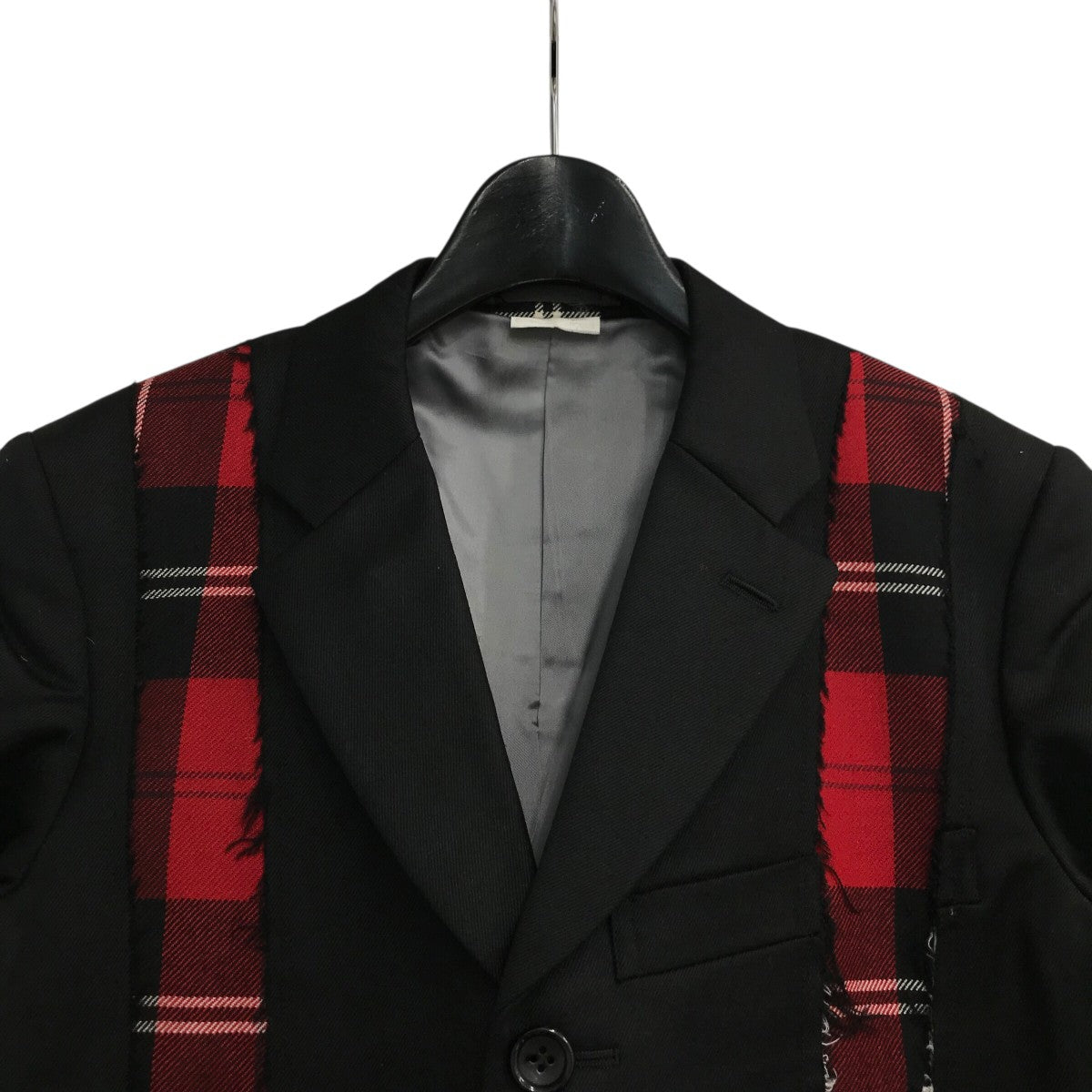 も*た様 コムデギャルソン オム プリュス ファスナーデザインチェックジャケット COMME des GARCONS HOMME PLUS(コムデギャルソンオムプリュス