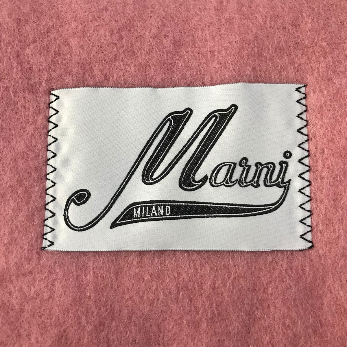 未使用 marni アルパカ マフラー ラベルロゴ MARNI マルニ マフラー ストール フリンジ 大判 アルパカ ロゴ