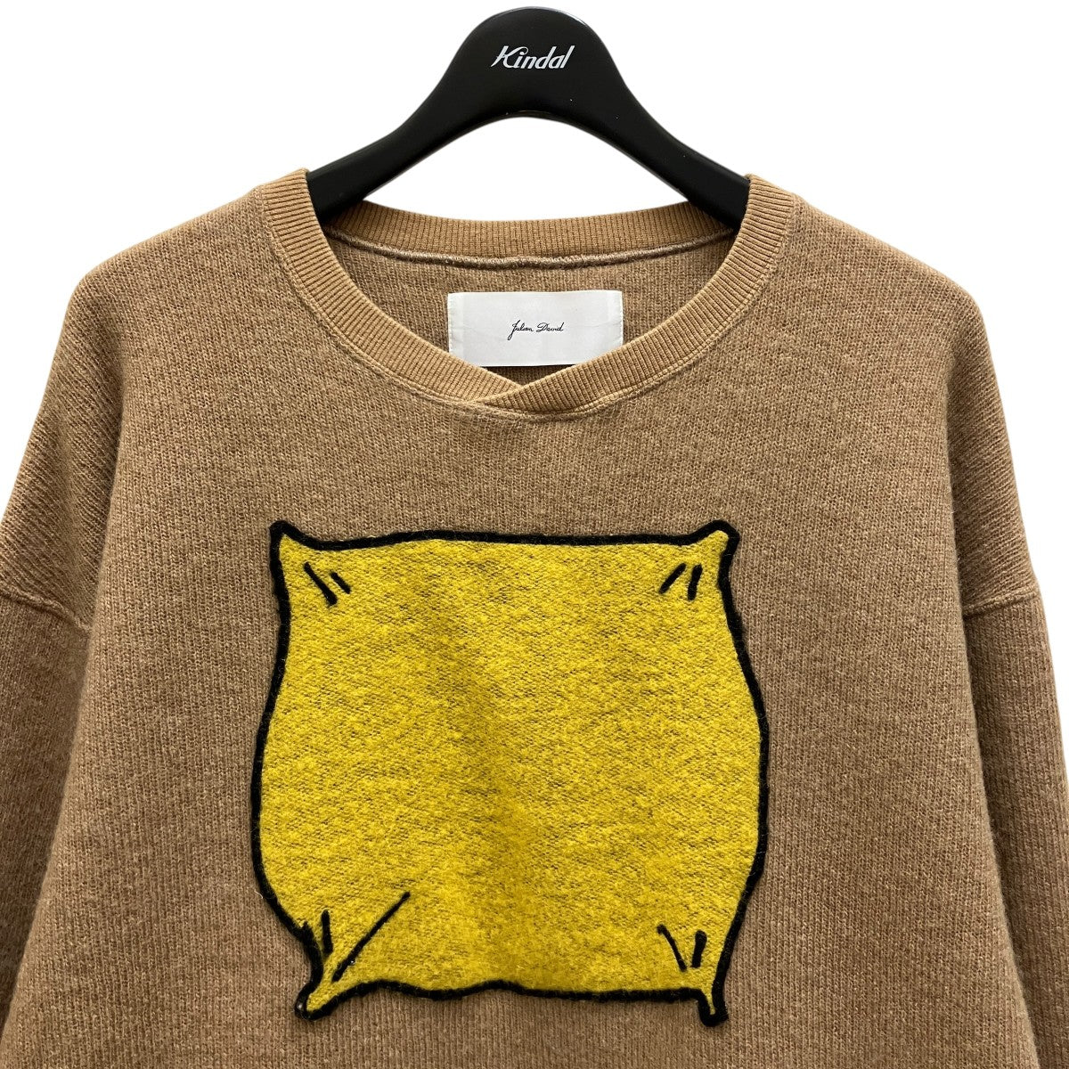 JULIEN DAVID ニット・セーター レディース ジュリアン　デイヴィッド 中古　古着 JULIEN DAVID(ジュリアンデイヴィッド) ワッペンニット ベージュ