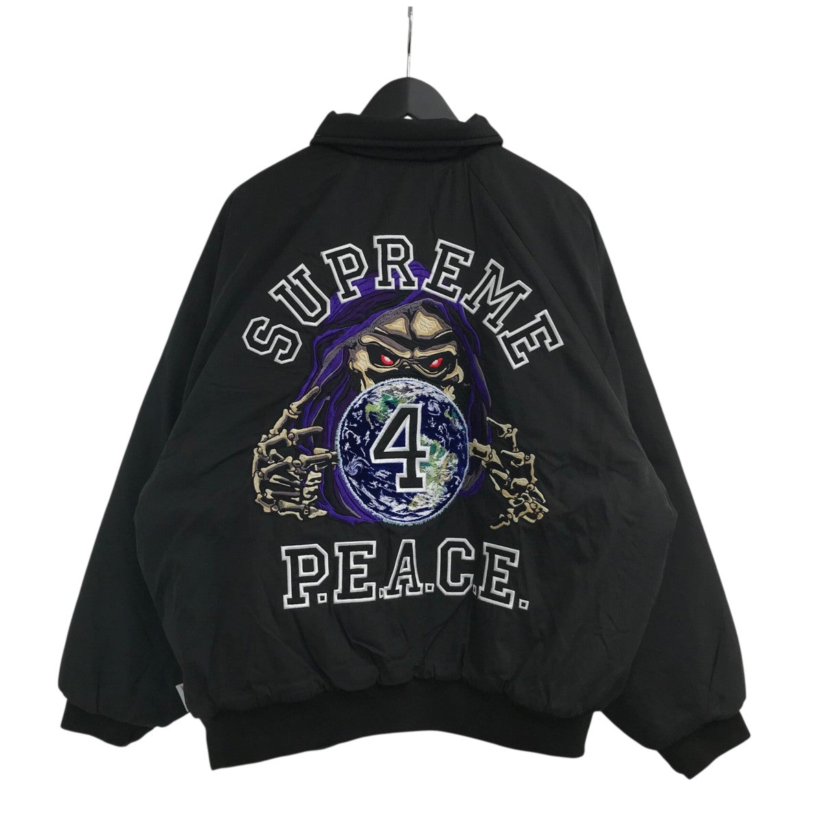 シュプリーム サイズ:L  23AW  Peace Embroidered Work Jacket ピースバック刺繍ワークジャケットブルゾン 中古 OM10 Supreme(シュプリーム) 23AW「Peace Embroidered Work Jacket」中綿