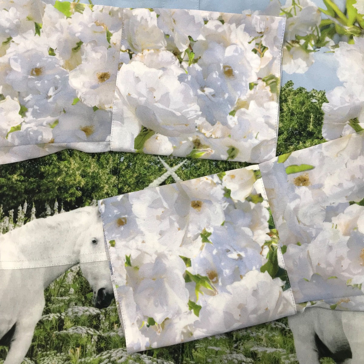 BURBERRY(バーバリー) プリントシルクボウタイシャツ8037600