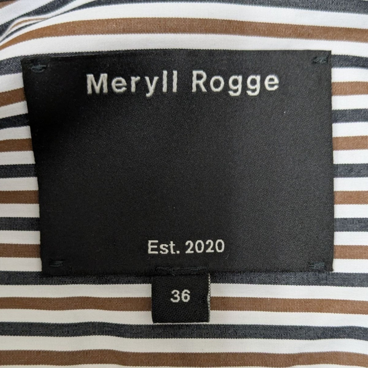 Meryll Rogge(メリル ロッゲ) ストライプ デコンストラクト シャツ