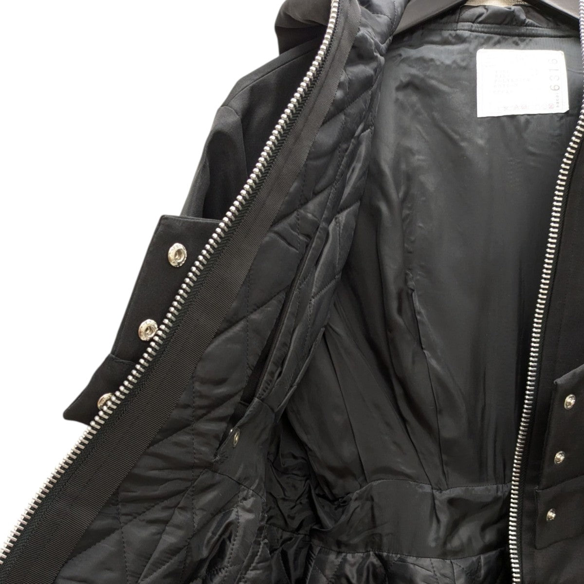 sacai(サカイ) Silk Wool Hoodieシルク混フーデッドコート22