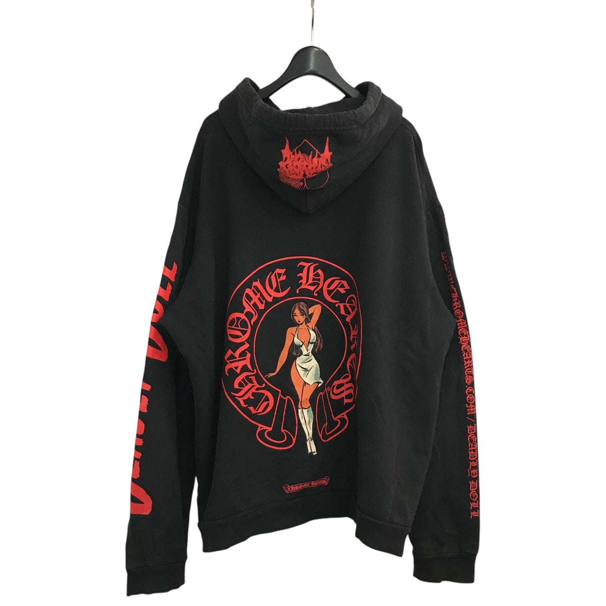 【期間限定特価】 CHROME HOODIE」プル DOLL 「DEADLY HEARTS(クロムハーツ) トップス