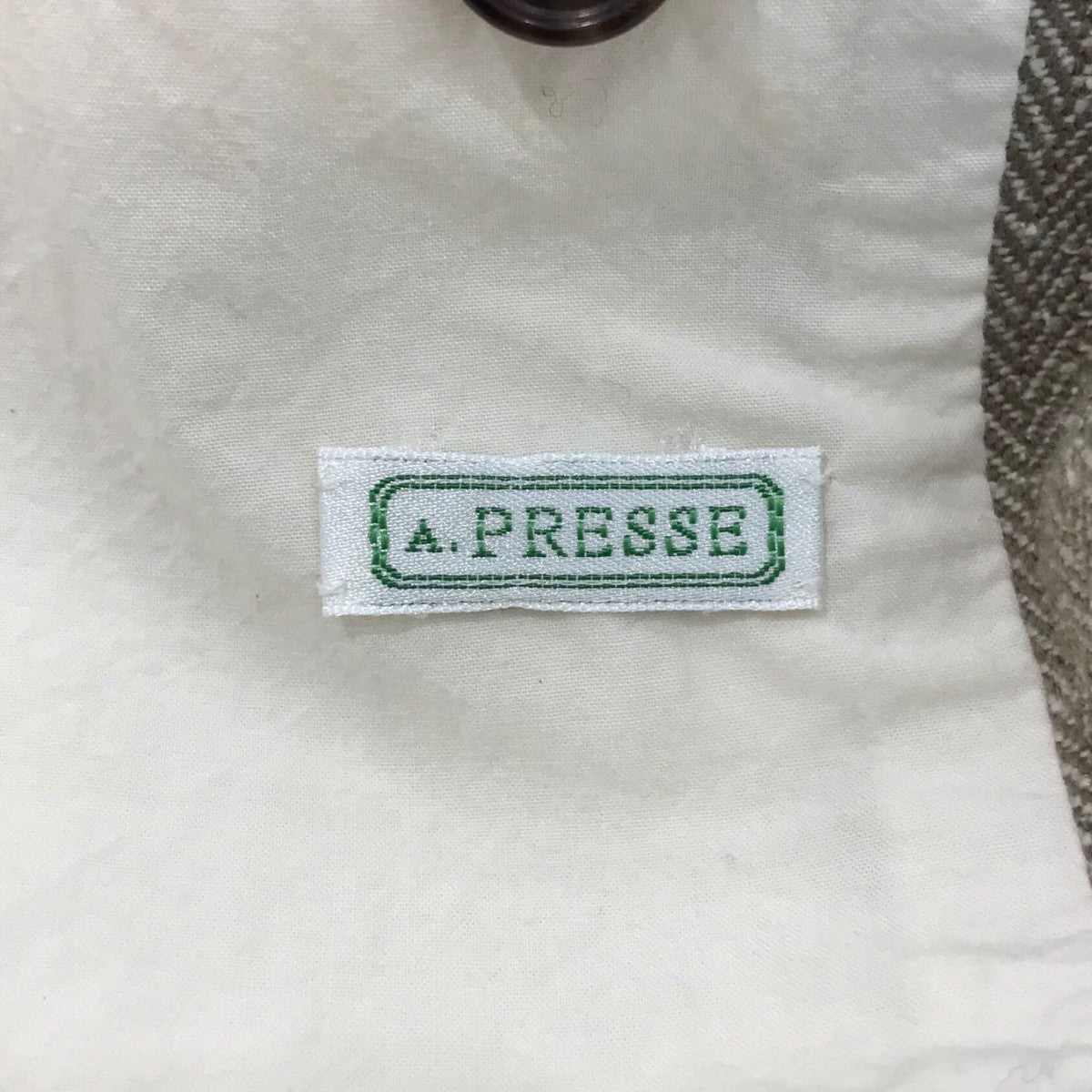 A．PRESSE(アプレッセ) 「Hunting Jacket」シルク混ヘリンボーン