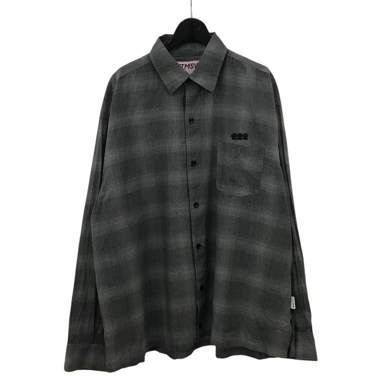 TTT MSW AW23 Open collar shirt グレーチェック