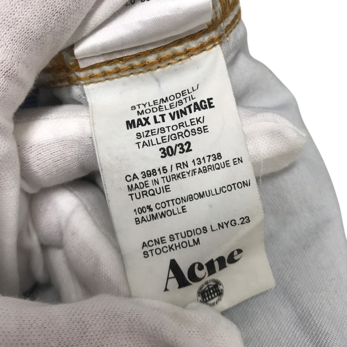 Acne Studios ホワイト スキニーパンツ 30/32 ACNE STUDIOS(アクネストゥディオズ) MAX LT VINTAGEデニムパンツ