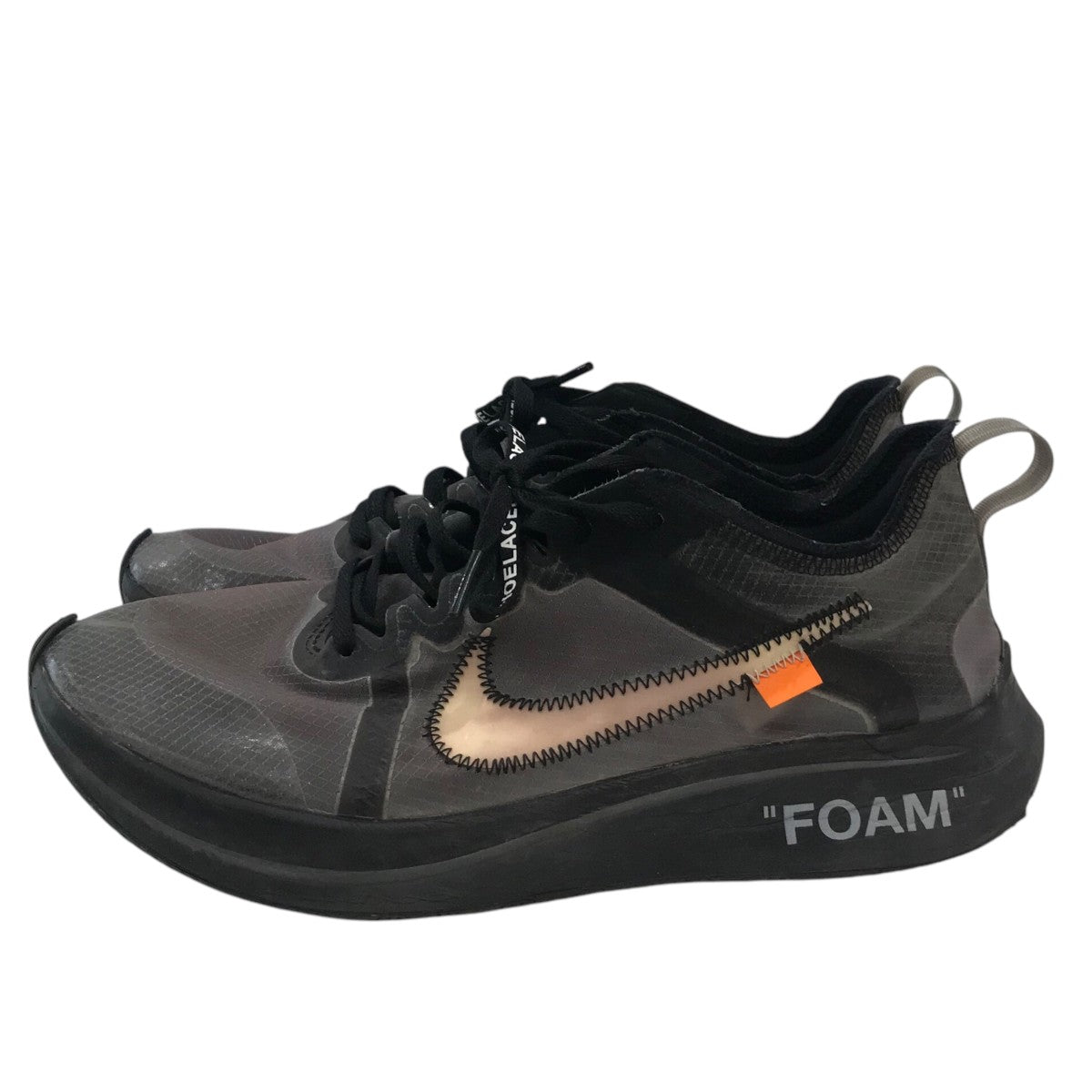 【後払い手数料無料】 NIKE×OFFWHITE 「THE：10 ZOOM FLY SP」スニーカー ブラック 26.5cm
